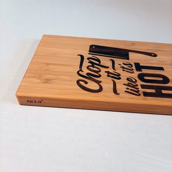 New engraved Cutting Board 9.5 X 6 in Organic Bamboo Wood Chop it like it's hot - Picture 3 of 9
